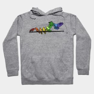 Rainbow Crows Hoodie